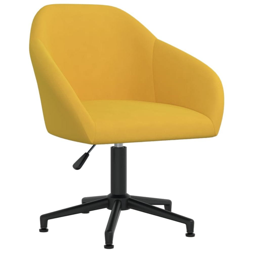 Petromila vidaXL Otočná kancelárska stolička žltá zamatová